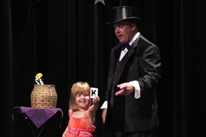 Stage magic show with illusions and comedy in southeast Wisconsin